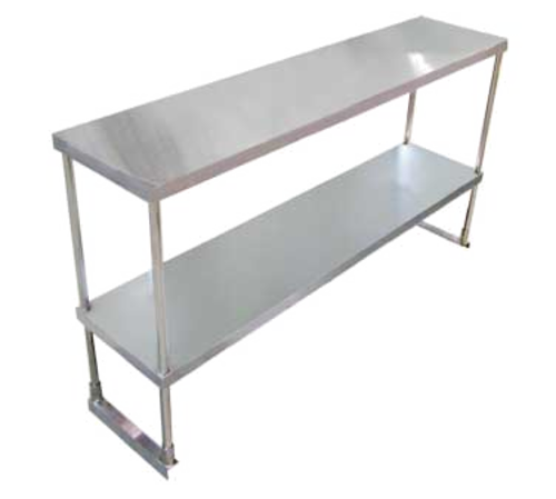 Omcan USA 23988 48-Inch Double-Tier Stainless Steel Overshelf
