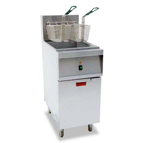 Omcan USA 44591 40-Lb. Electric Floor Fryer – 240V