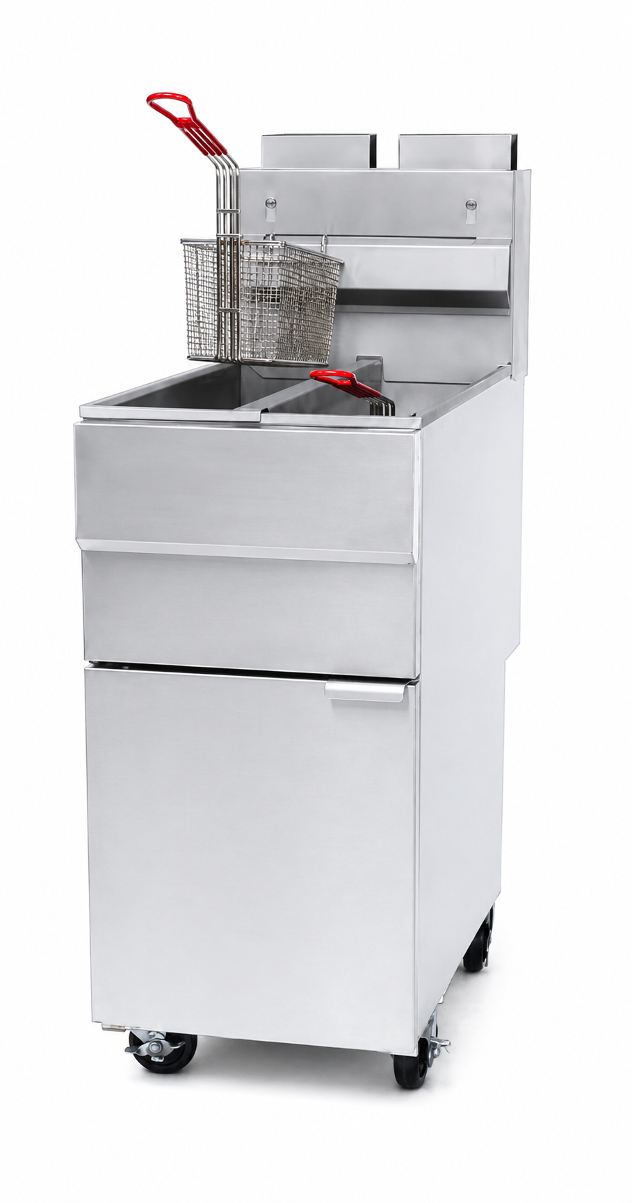 Copper Beech CBF-2525 Commercial Split Pot Gas Tube Fryer, 120,000 BTU