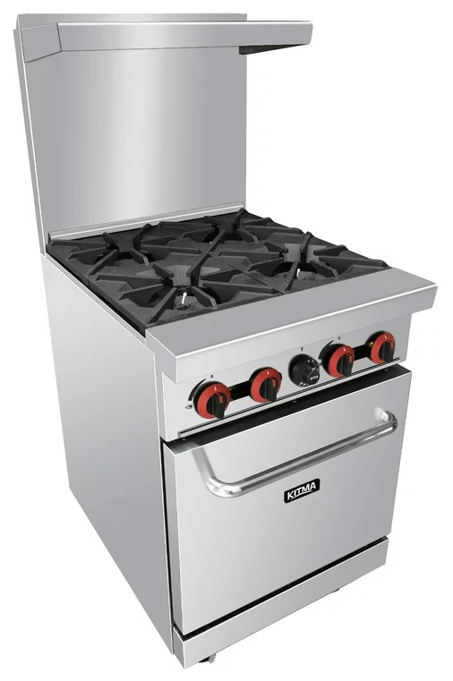 Kitma FCO-4B-NG 24" Commercial Gas Range – 4 Burner – Natural Gas