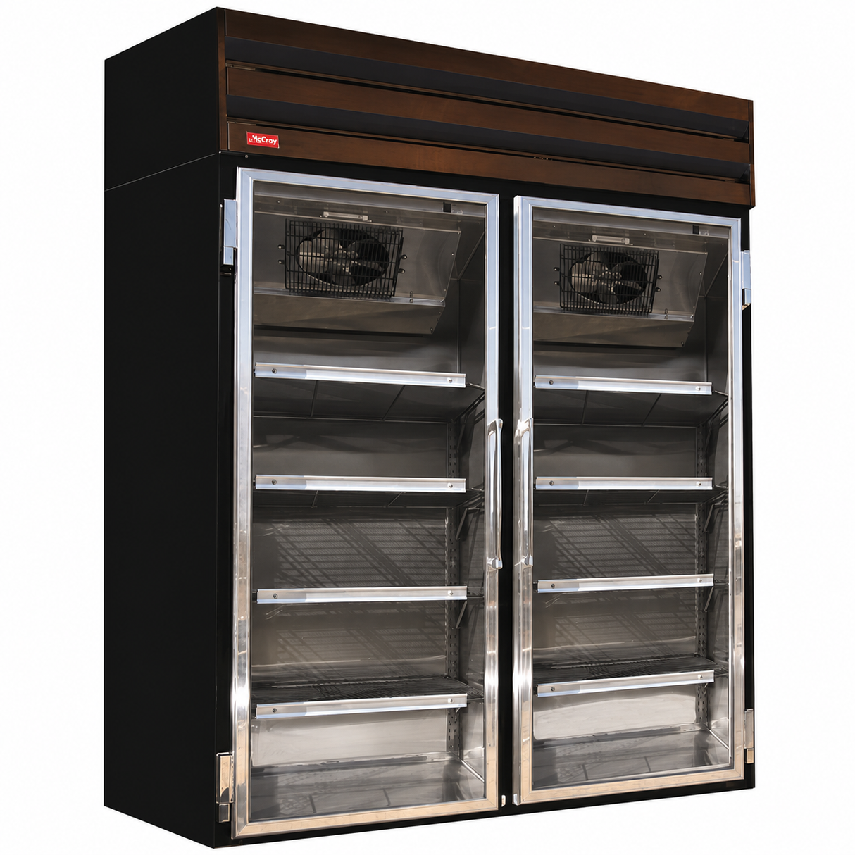 Howard-McCray GF48-FF-B 48 Cu. Ft. Two-Door Glass Merchandiser Freezer - Black