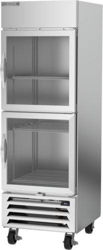 Beverage Air HBR23HC-1-HG 23 Cu. Ft. Glass Half-Door Reach-In Refrigerator