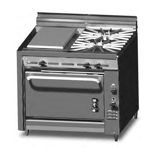 Garland - C836-6SU Cuisine Series Natural Gas 6-Burner Range with Standard Oven 36"W