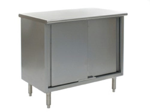 Eagle Group - Model CB3072SE 72 Inch Stainless Steel Work Table Cabinet Base with Sliding Doors