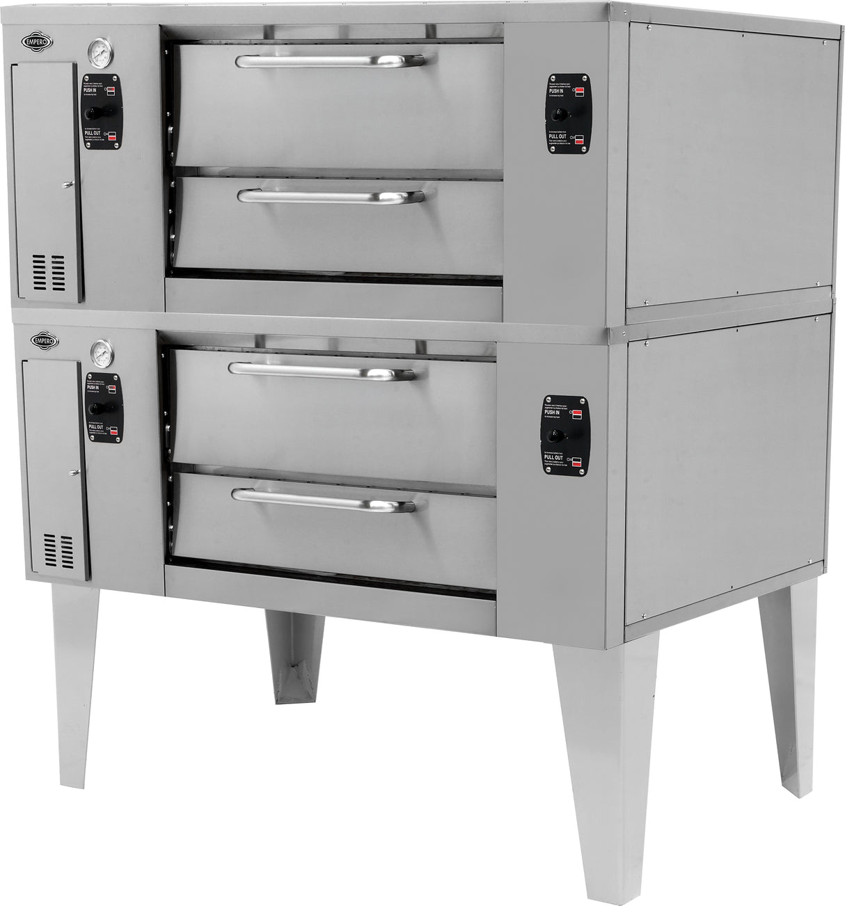 Empero EMP.BP-D-152 Bakers Perfect Heavy-Duty Single-Deck Gas Pizza Oven – 15-Pizza Capacity, 116,015 BTU