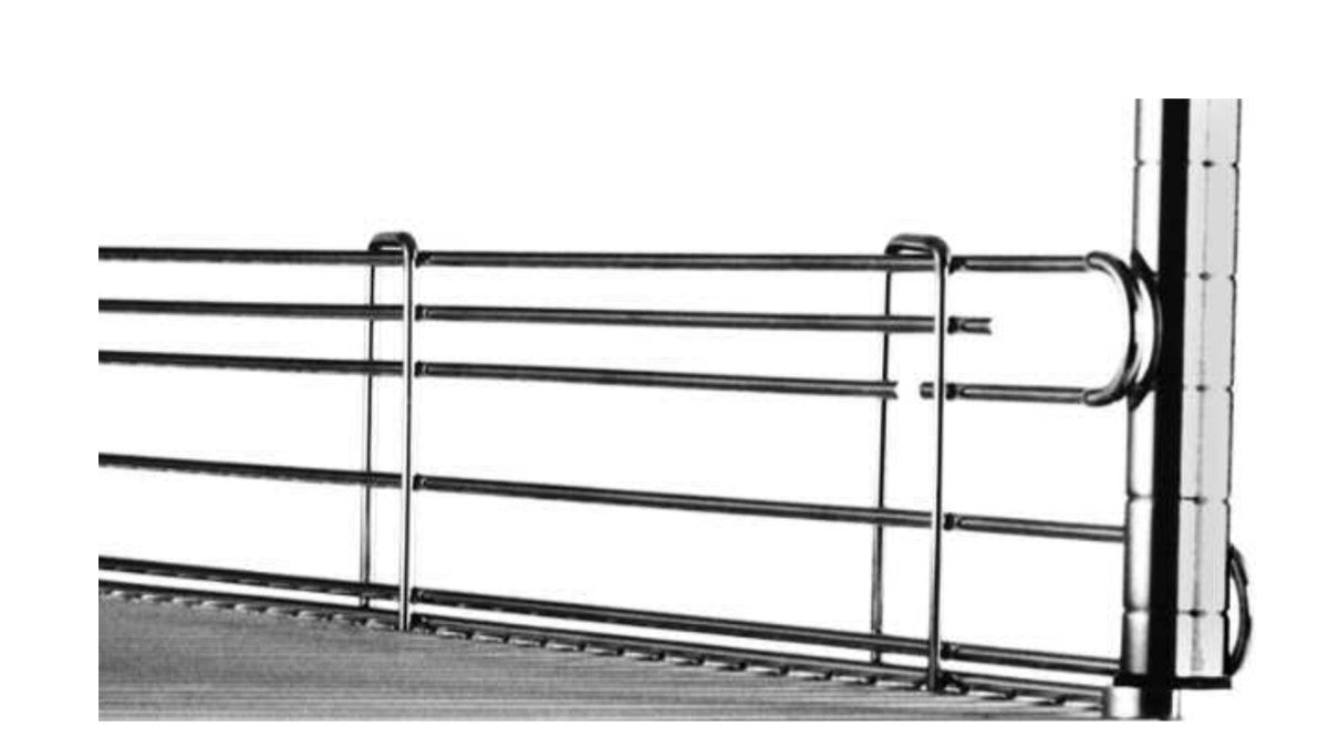 Eagle L60-4BL - Borde para estantería de 60"x 4", decorativo destacado, acabado epoxi negro, para estante de alambre