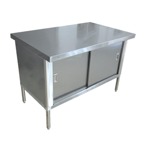 Omcan USA 28639 48-Inch Stainless Steel Enclosed Base Work Table