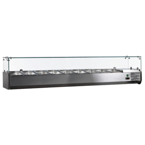 Omcan USA 46680 79-Inch Countertop Refrigerated Topping Rail