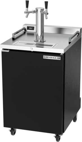 Beverage Air DZ24HC-1-B 24" Dual-Zone Wine and Draft Beer Cooler