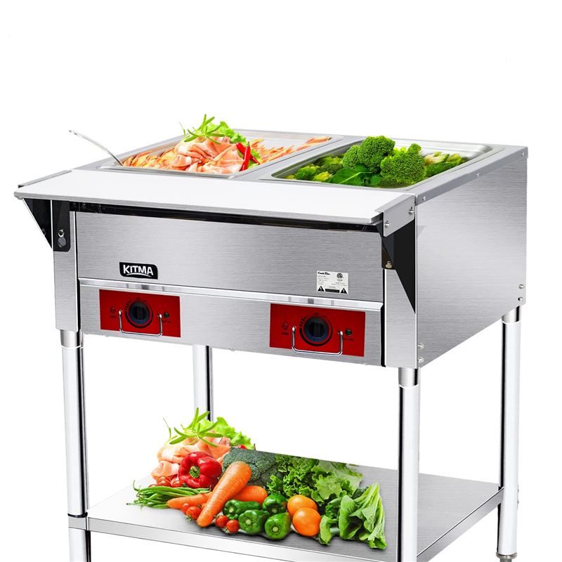 KITMA KSTEA-2 Two-Well Electric Steam Table – 120V