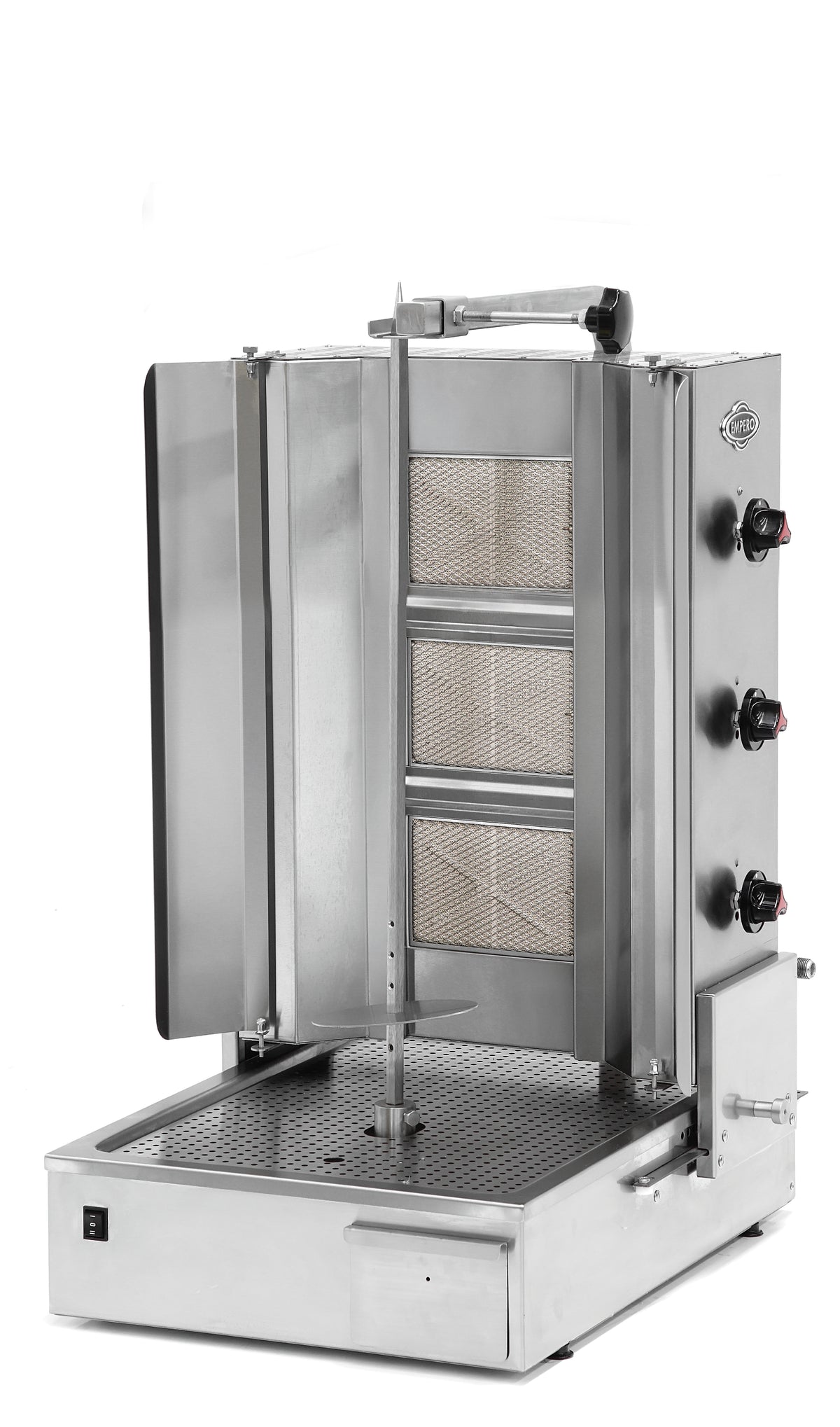 Empero 3, 4 and 5 Burner Gas Shawarma Machines with Bottom Motor (EMP.DN.150-USA / EMP.DN.151-USA / EMP.DN.152-USA)