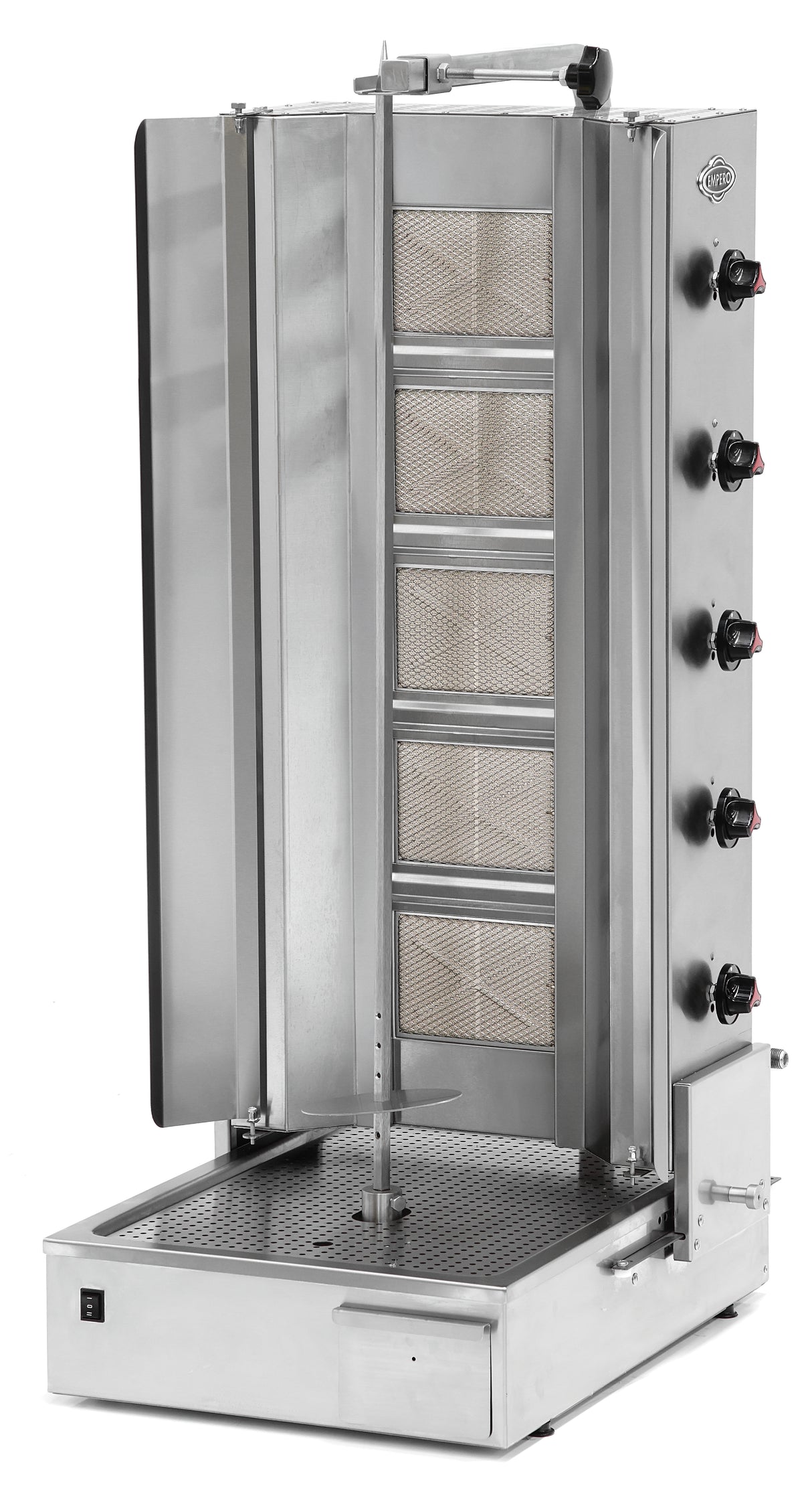 Empero 3, 4 and 5 Burner Gas Shawarma Machines with Bottom Motor (EMP.DN.150-USA / EMP.DN.151-USA / EMP.DN.152-USA)