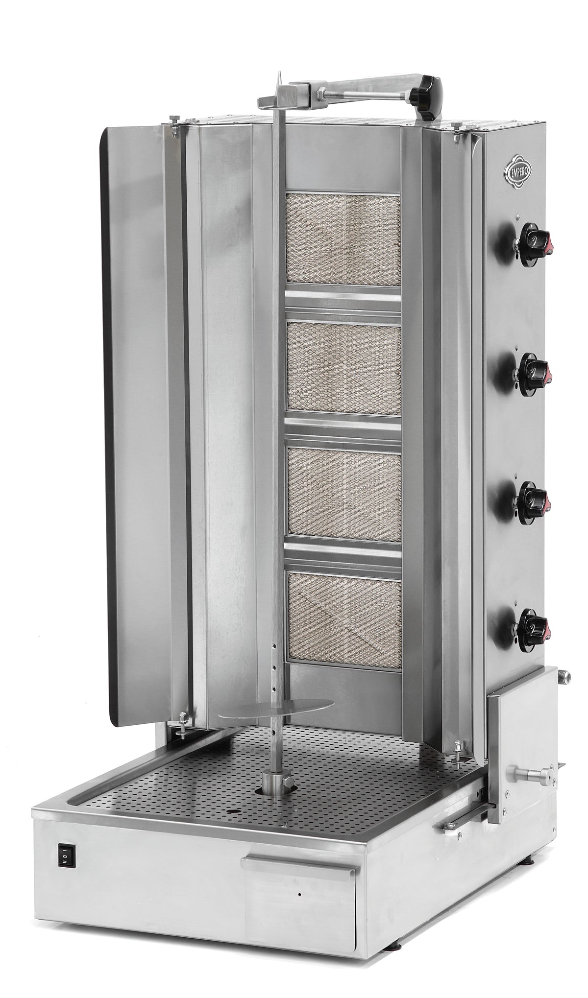 Empero 3, 4 and 5 Burner Gas Shawarma Machines with Bottom Motor (EMP.DN.150-USA / EMP.DN.151-USA / EMP.DN.152-USA)