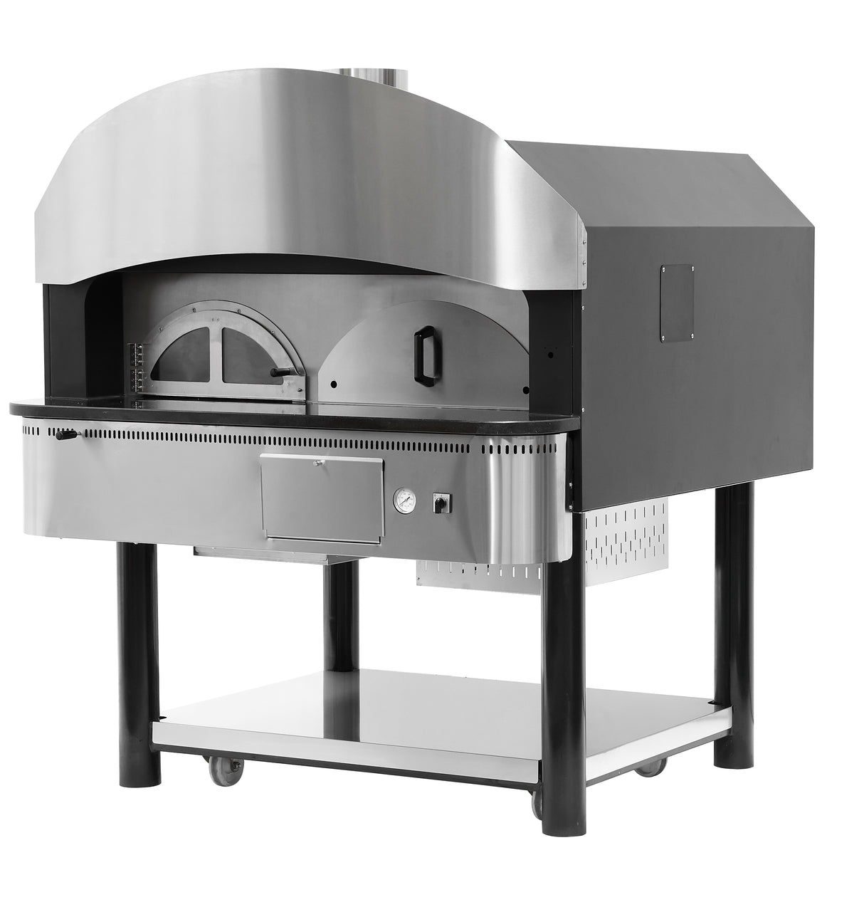 EMPERO EMP.SPO.05-USA Gas & Wood Rotating Stone Pizza Oven