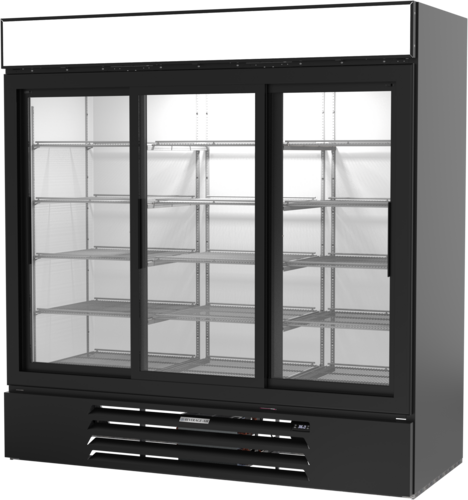Beverage Air MMR66HC-1-B 70 Cu. Ft. Three-Door Refrigerated Merchandiser