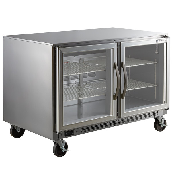 Beverage Air UCR48AHC-25 48" Two-Glass-Door Undercounter Refrigerator