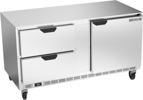 Beverage Air UCRD60AHC-2 60" Two-Section Undercounter Refrigerator with Drawers