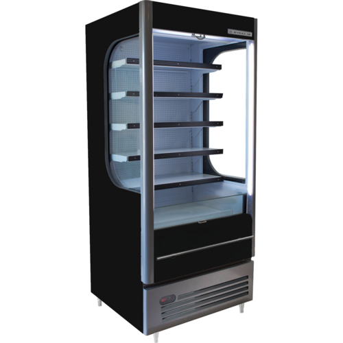 Beverage Air VMHC-12-1-B 35" Vuemax Black Open-Air Refrigerated Merchandiser