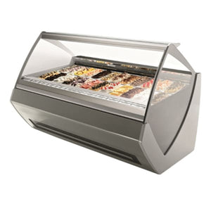 Howard McCray TEC-G9-53-65-5P 64 3/4" Stand Alone Gelato Dipping Cabinet w/ 18 Pan Capacity - White, 220v/1ph [Extended Lead Time 14+ days]