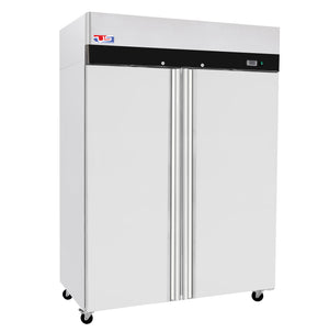 US Inc USTV-48R - 53.9" Reach-in Refrigerator, 2 Section, Top Mount, 6 Shelves, 2 Solid Door, 45 Cu. Ft. - 115V