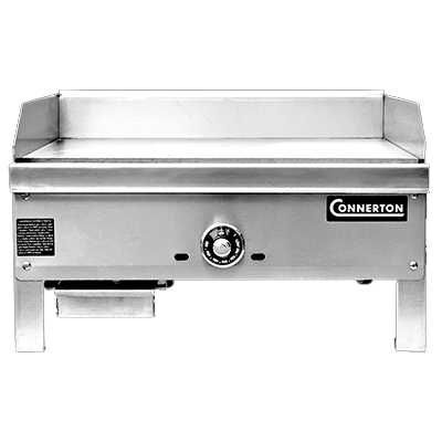 Connerton CEG-27-T - 27" Gas Griddle Plate, NG, Thermostatic Control, 2 Burners, Stainless & Aluminized Steel - 44,000 BTU