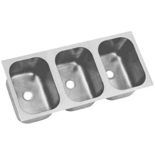 Eagle Group FDI-16-19-13.5-3 - Weld-In Sink bowl, Three Compartment, Welded 18/304 Stainless Steel, Deep-drawn Seamless