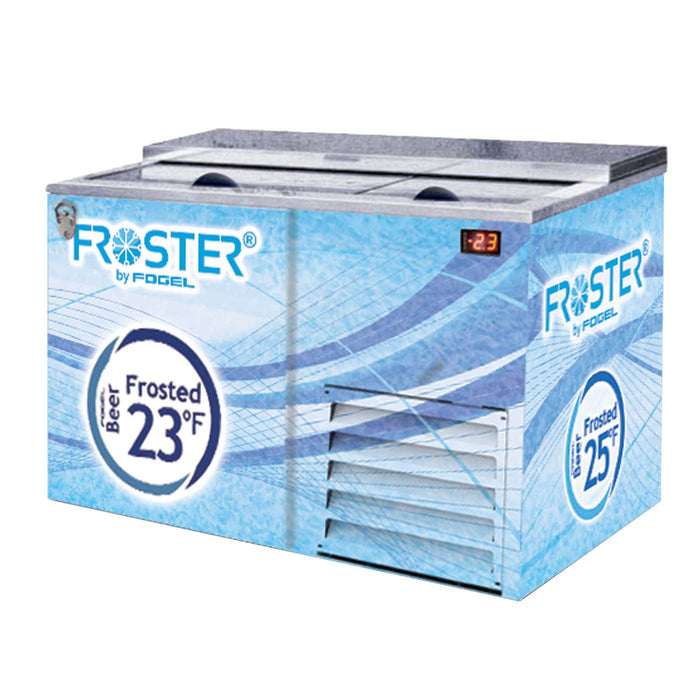 Fogel FROSTER-B-50-US - 51.3" Horizontal Beer Froster, 2 Section, 2 Solid Sliding Doors, Underbar, 15 Cu.ft., 1/4 HP, 115V