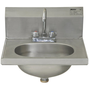 Eagle Group HSAD-10-F - 16.5"x18.9" Hand Sink, Wall Mount, With Gooseneck Faucet And Basket Drain