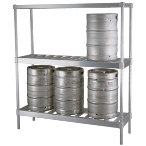 Eagle Group KR1860A - 60" Keg Storage Rack, Panco® Beer Keg Rack, 3-tier, Holds (6) Kegs