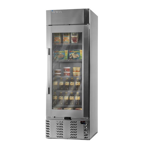 Victory LSR23-1-GL - Refrigerador retráctil de 27.3", serie UltraSpec, 1 sección, 1 puerta de vidrio, 5 estantes, 23 pies cúbicos, 1/3 HP, 115 V 