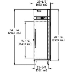 Refrigerador Victory RSA-1D-S1 Serie UltraSpec, alcance, 1 puerta, 1 sección 115 V 