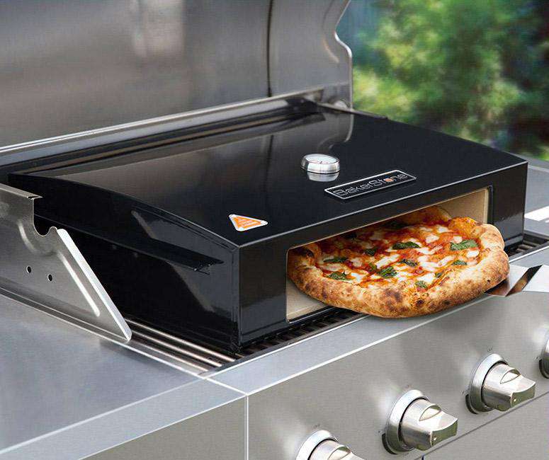 BakerStone Original Grill Top Caja para horno de pizza de acero inoxidable - 22 7/8" x 16 3/8" x 6 3/8" 