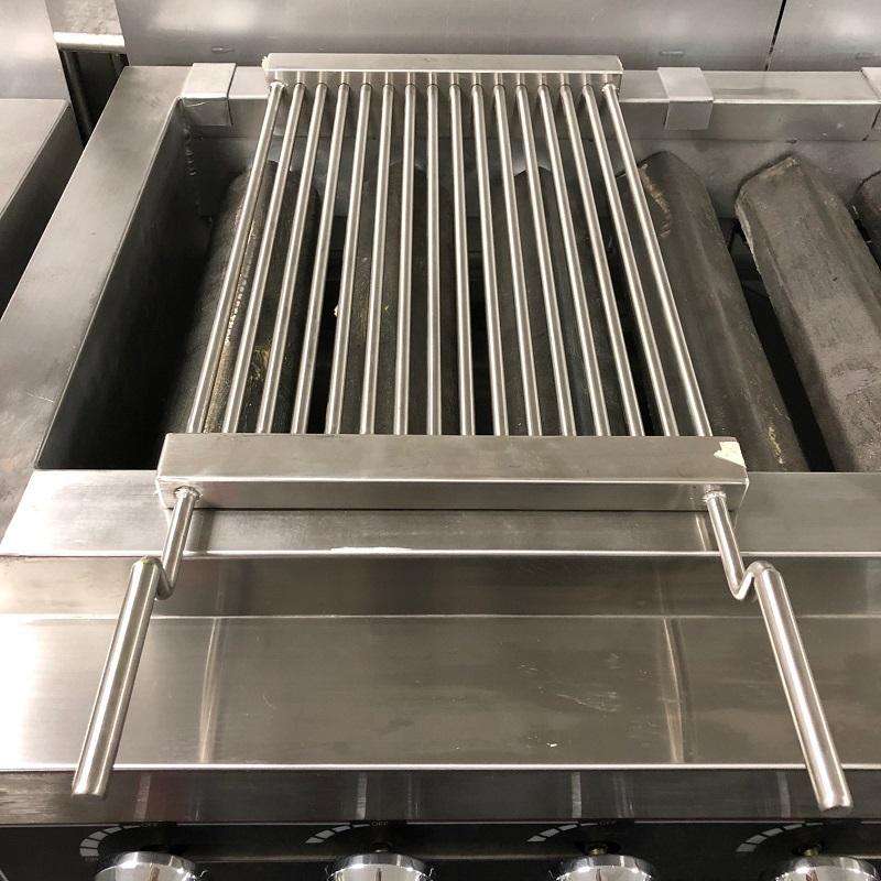 Portable Grill Top 12" x 27" Stainless Steel Heavy Duty Add on 2 Burner Charbbroiler