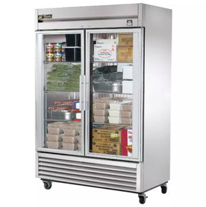 True T-49FG 54" Two Section Reach-In Freezer, (2) Glass Doors, 115v
